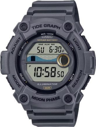 Casio Mens Digital Watch with Gray Band- WS-1300H-8AVCF