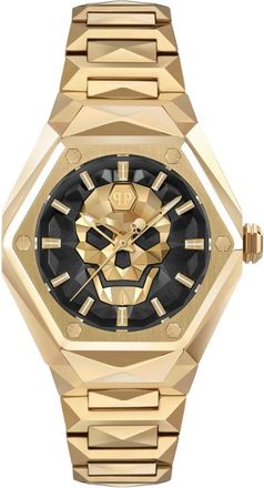 Philipp Plein The $Kull Spikes - Dames - Horloges - Geel - ONE Size - Accessoires