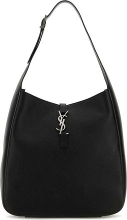 Saint Laurent Black Leather Le 5 a 7 Shoulder Bag