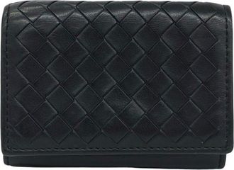 Bottega Veneta Black Leather Wallet (Tri-Fold) (Pre-Owned)