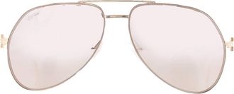 Cartier Gold Flash Mirror Pilot Unisex Sunglasses CT0110S 016 58