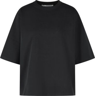 R&oacute;he Black Cotton T-Shirt