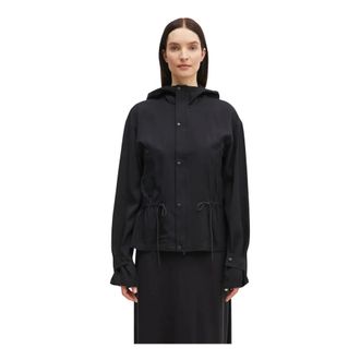 Yohji Yamamoto Dames, Jassen, Zwart, Maat: M Viscose
