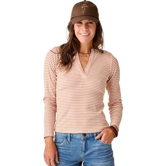 Carve Designs Ever Henley in Crema Stripe at Nordstrom, Size Xx-Small