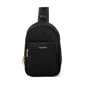 Baggallini Waverly Woven Sling in Black Woven Twill at Nordstrom