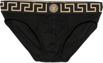 Versace Greca Border Briefs - Heren - Onderbroek - Zwart - M - Katoen - Ondergoed