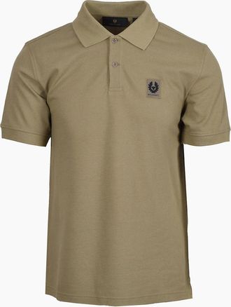 Belstaff Mens BELSTAFF SHORT SLEEVE POLO SHIRT FATIGUE GREEN - Tan - Size: 38
