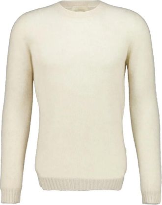 120% Lino Overhemd met lange mouwen en C-hals - Beige