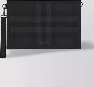 Burberry check coated canvas clutch bag