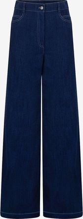 Akris Weite Jeans mit hoher Taille Cooper Ink