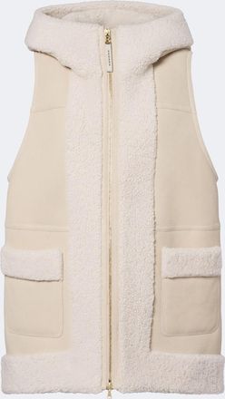 Bogner Lonal shearling-trimmed suede ski vest