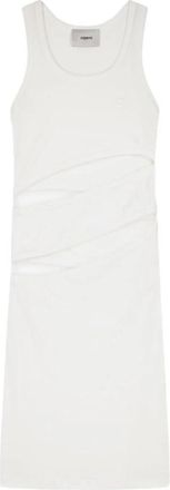 Coperni Spiral Tank Dress - Dames - Korte kleedjes - Wit - S - Katoen - Kleedjes