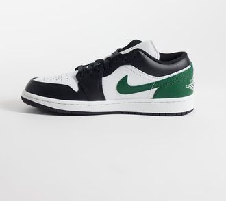 Nike Jordan Nike Air Jordan 1 low sneakers bianche e verdi-Bianco