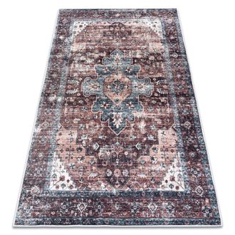 RugsX Rugsx - Alfombra Lavable Andre 1826 Ornamento, Vintage Antideslizante - Marr&oacute;n / Azul Multicolour 160x220 Cm
