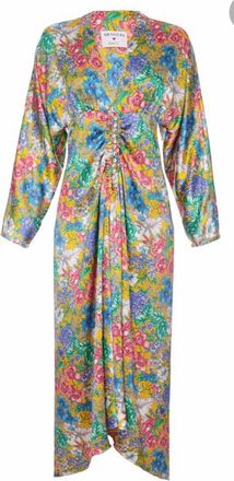 Aquazzura Aquazurra x Racil Floral Ruched Maxi Dress Size XS