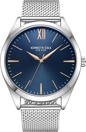 Kenneth Cole Classic Mesh Strap Watch, 44mm in Silver at Nordstrom Rack