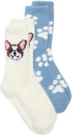 PJ Salvage 2-Pack Cozy Crew Socks in Ivory at Nordstrom Rack, Size 4-10