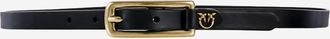 Pinko Womens Leather Belt, Black