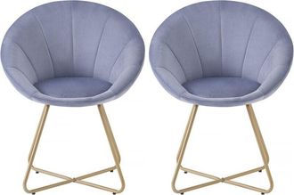 Habitat et Jardin Habitat Et Jardin - Juego De 2 Sillas De Comedor De Terciopelo rosalie - Gris