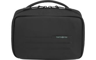 Samsonite Kulturbeutel SAMSONITE Stackd, Damen, Gr. B/H/T: 9cm x 14cm x 22cm, schwarz, Polyester, Polyurethan (PU), Taschen Kulturbeutel