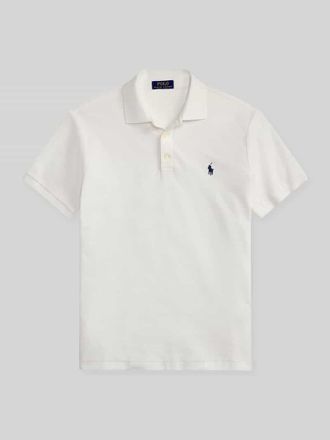 Polo Ralph Lauren Slim Fit Poloshirt aus reiner Baumwolle in Offwhite, Gr&ouml;&szlig;e XXL