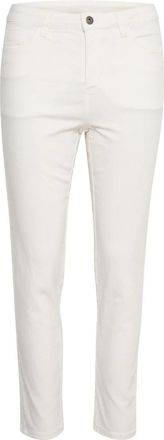Kaffe Moderne 7/8 Krijt Jeans - Dames - Slim Fit Broeken - Wit - L - Broeken