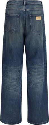 Maison Margiela Mens Blue Cotton Straight-Leg Jeans Clothing