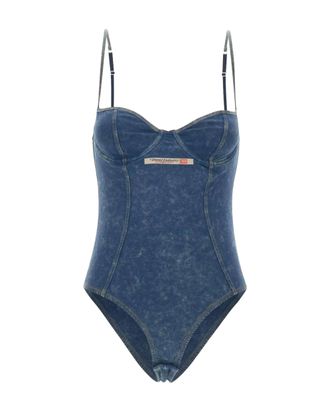 Diesel Bustier Bodysuit with Sweetheart Neckline and Adjustable Straps