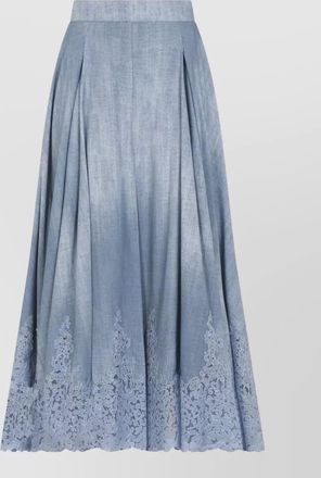 Ermanno Scervino high waist a line lace hem skirt