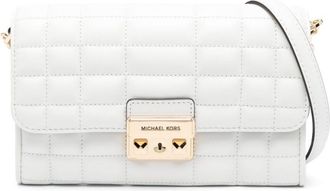 Michael Kors Large Tribeca leather crossbody bag - women - Leather - One Size - White
