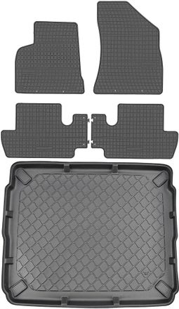 OEM Juego De Alfombrillas De Goma Para Coche Y Alfombrilla Para Maletero Peugeot 3008 I Crossover (05.2009-10.2016)