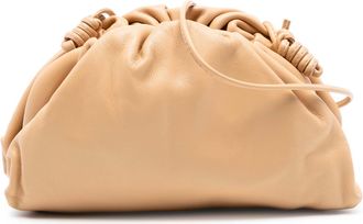 Bottega Veneta Pre-owned Womens Lambskin The Mini Pouch Crossbody - Peach Leather - One Size