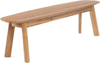 Bazar Bizar Banco de madera de teca reciclada en marr&oacute;n 160x40x45 cm