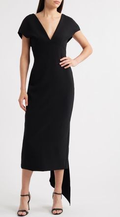 Amsale Crepe Cocktail Dress in Black at Nordstrom, Size 2