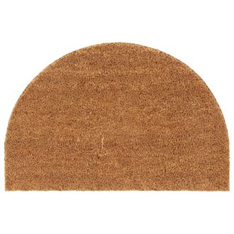 Berkfield Home Door Mat Natural Half Round 40x60 cm Tufted Coir in Brown