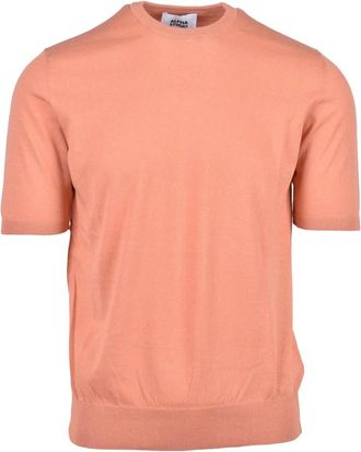 Alpha Studio Jersey de cuello redondo - Knitwear - Hombre - Naranja - XL