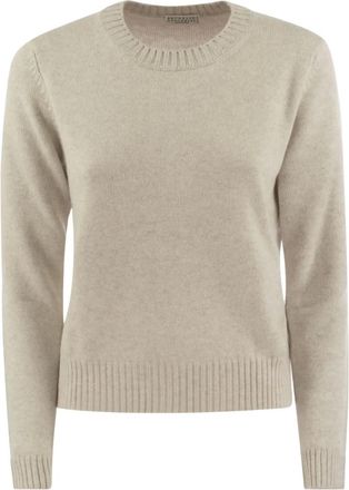 Brunello Cucinelli Maglione girocollo in cashmere - Toni neutri