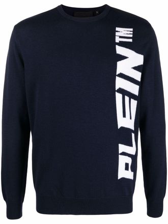 Philipp Plein logo-print sweater - Blue