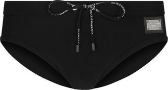 Dolce & Gabbana logo-waistband swim briefs - men - Spandex/Elastane/Polyamide/Polyamide/Spandex/Elastane - 5 - Black