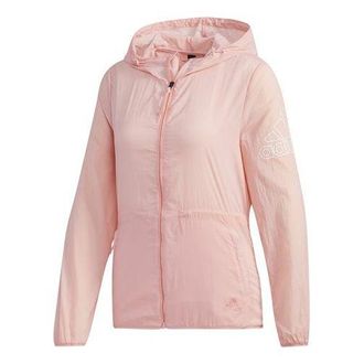 adidas (WMNS) adidas Windbreaker Bos Jacket Windproof Pink Red FT2886