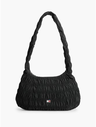 Tommy Hilfiger Womens Tommy Jeans Ruched Crossbody Bag - Black