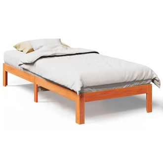 Berkfield Home Bed Frame without Mattress Wax Brown 80x200 cm Solid Wood Pine