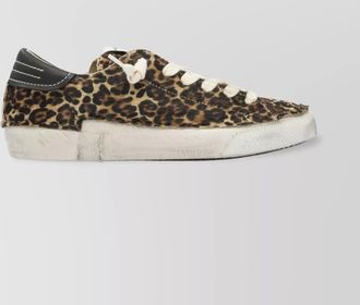 Philippe Model leather leopard-print low-top sneakers