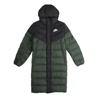 Nike Sportswear Windrunner Down Fill Long hooded down Jacket Green AA8854-045