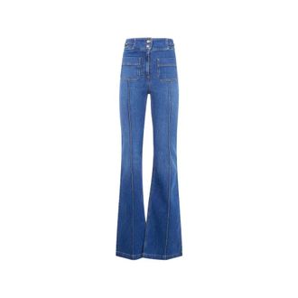Elisabetta Franchi Dames, Jeans, Blauw, Maat: W29 Katoen
