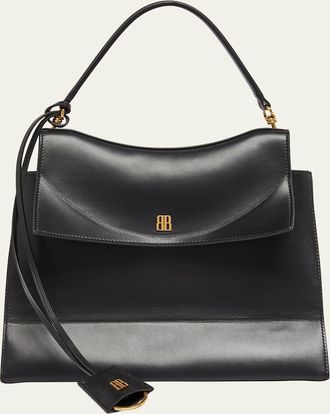 Balenciaga Nano Flap Leather Top-Handle Bag