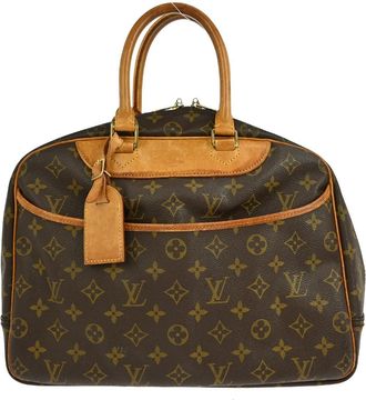 Louis Vuitton Deauville Handbag Monogram Canvas Brown Canvas Handbag (Pre-Owned)