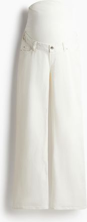 H&M MAMA Wide Jeans - White