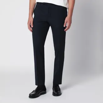 Pantaloni Torino Pantaloni Dieci blu in misto lana
