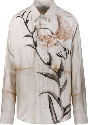 Pierre-Louis Mascia Womens Printed Silk Shirt